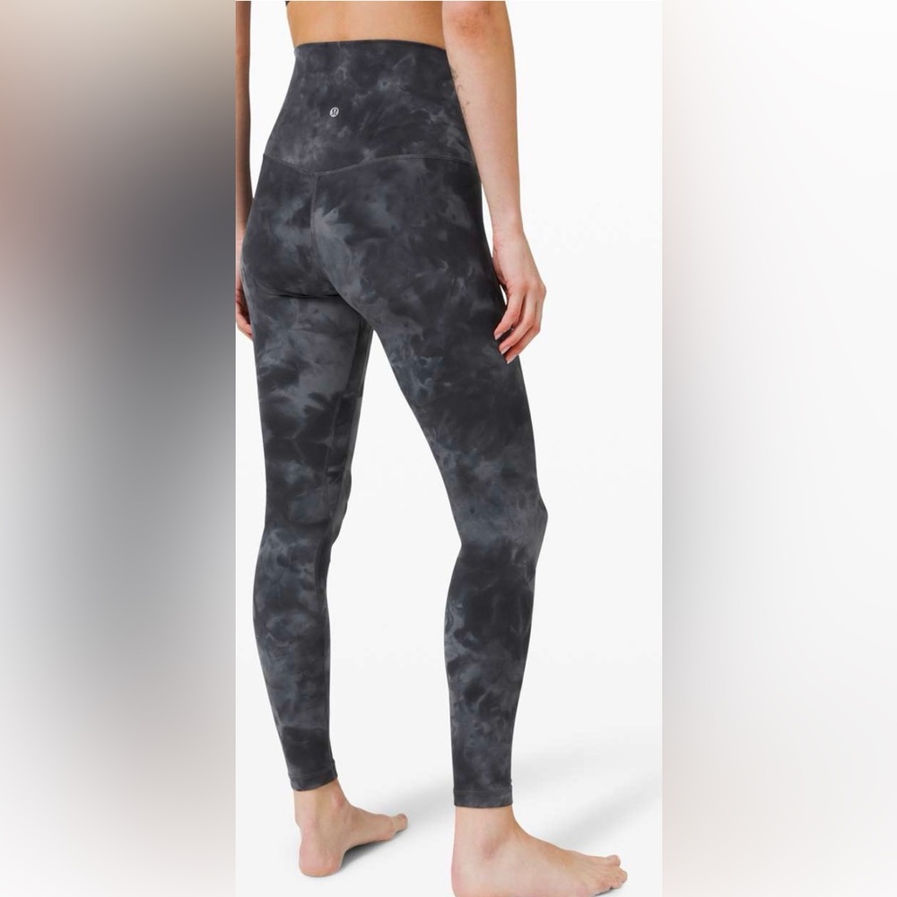Lululemon Athletica Black Tie-Dye Leggings
